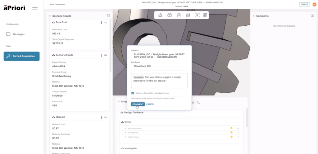 3D Commenting aP Workspace